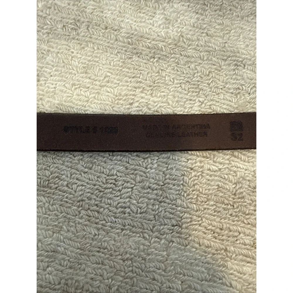 Industria Argentina Brown Handmade Leather Embroidered Gaucho Polo Belt 32